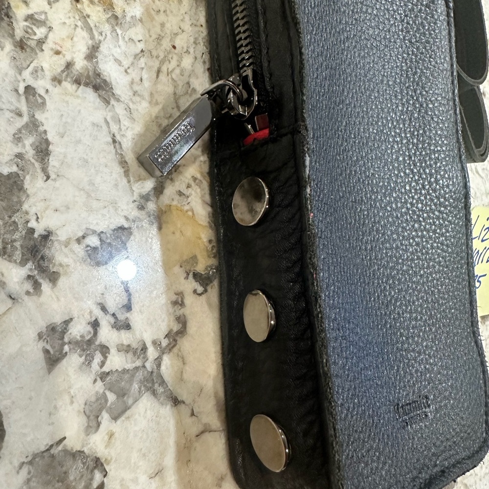 Black Leather Crossbody Bag - Picture 3 of 5